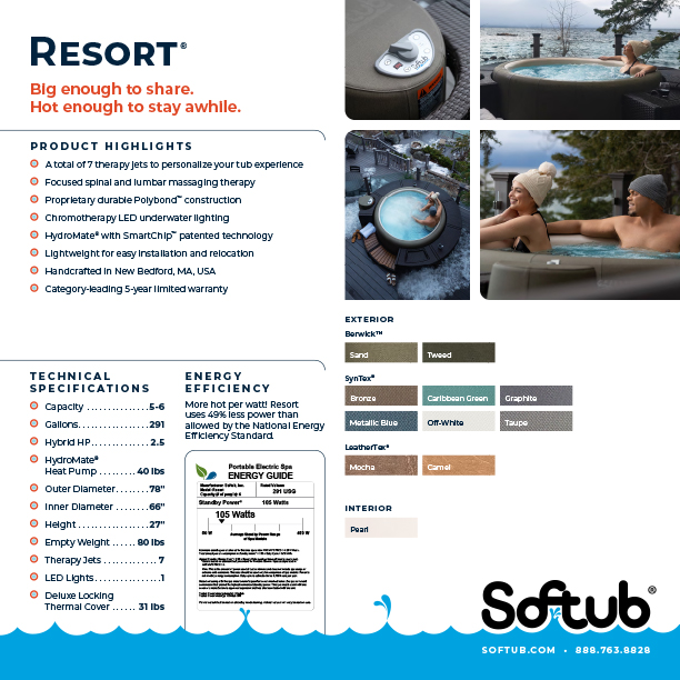 resort back sell sheet
